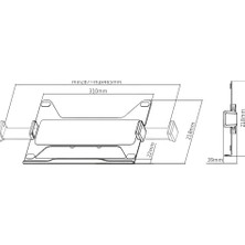 Defne Store Npo Stdnbh6 11.6"-17.3" Notebook/laptop Tutucu Tepsi Vesa 75X75 Uyumlu Monitör Kolu Aparatı