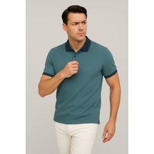Uomo Park Yaka ve Manşet Detaylı Pamuklu Polo Yaka Regular Fit T Shirt 2988-1