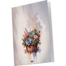 Purple & More Botanik Seri 01 Sukkulent Tasarımlı A4 Evrak Dosyası 20'li Paket