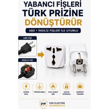 Fetih Seyahat Adaptörü Türk Erkek Fişli Üniversal Ingiliz Amerikan Fişi Prizi Çevirici Priz Dönüştürücü