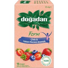 Doğadan Form Çilek & Yaban Mersini 18 Poşet Çay, 23,4 G