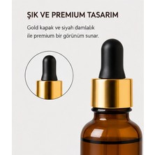 Kozpak Tekli Amber Cam Şişe Siyah Gold Damlalıklı