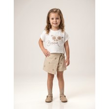 Lumia Baby Kız Çocuk Bloom Baskılı Şort Etekli Takım