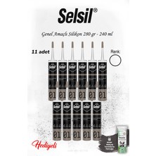 11 Adet Selsil Beyaz Genel Amaçlı Silikon, Rosıe