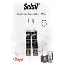 Selsil Beyaz Renk Genel Amaçlı Silikon 2 Adet ve Rosıe