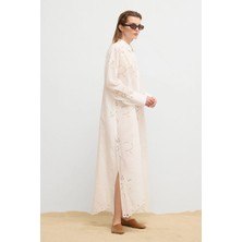 Love My Body Moda Tutkusu Nakış Detaylı Elbise Beyaz 124M2354000