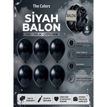 Çavuş E-Ticaret Siyah Balon Seti, Doğum Günü Parti Balonu Parti Süsleme Balon