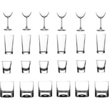 Depo Store 24 Parça Meşrubat Bardak Seti Şarap-Rakı-Shot-Viski 8695413654124AYBABA