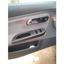 BLG Seat Cordoba Mk2 Sol Ön Kapı iç Açma Kolu Çerçevesi (2002-2008) (Siyah / Abs Plastik)