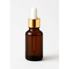 Kozpak 10 Adet Estetik Serum Şişesi Amber Cam Beyaz Gold Damlalıklı