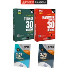 Pegem Akademi Yayıncılık 2026 Kpss Genel Yetenek Türkçe Matematik Geometri 30 Lu Deneme & Paragraf ve Dil Bilgisi Deneme Seti