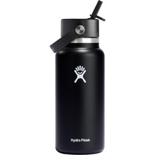 Hydro Flask Geniş Kapak Pipetli Termos 946 ml (32 Oz) - Siyah