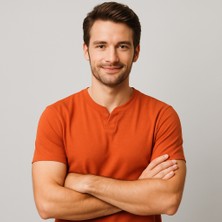 Uomo Park Henley Tişört Basic Casual T Shirt 2124