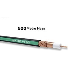 DMK Ünalkablo 500 Metre Tv Anten Kablosu Rg6/u6 1080P 4K Hd Yüksek Kalite