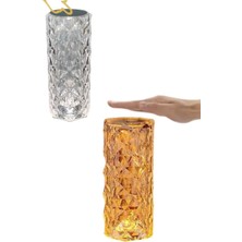 Uravas Store Masa ve Gece Lambası Şık ve Dayanıklı Sensörlü Şarjlı Kristal Lamba
