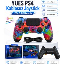 YUES PS4 Dualshock 4 V2 Gamepad Kablosuz Oyun Kolu Çift Titreşimli Bluetooth Gamepad Joystick
