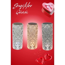 Uravas Store Sevgililer Günü Için Hediye Kristal Lamba Sevgiliye Hediye USB Şarjlı Gece Lambası