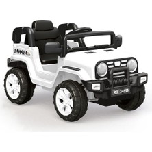 isiltikidsmoda 8086 Sahara Beyaz-Gri̇ 12 V 8186 Akülü Araba