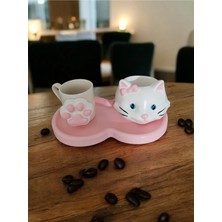 Rivelcandle Pati Keyfi Hediye Seti Kahve Fincanı ve Miyawliyan Oyuncak Kedi Mumlu Set