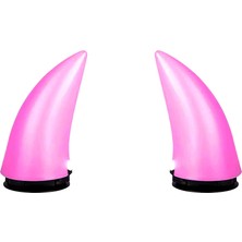 Hsb Prohes PH-346 Işıklı Sarjlı Kask Boynuzu Pembe