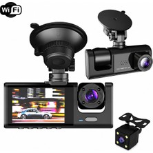 Al-tech Bilişim 3 Kameralı Araç Içi Dvr Kayıt Kamerası – Ön Kamera + Araç Içi Kamera + Geri Görüş Kamera