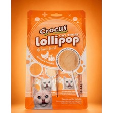 Crocus Kediler Için Tavuklu ve Balkabaklı Lolipop 10X1,4 Gram – Ödül ve Atıştırmalık