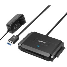 Depo Store Unıtek Sata/ıde Auf USB 3.1 Adapter Festplattenadapter Für 3 Festplatte 2,5" 3,5", Sata Ide HDD SSD Mit 12V 2A Netzteil, Unterstützung 10 Tb