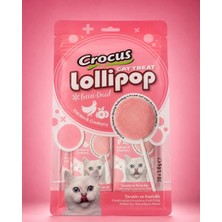Crocus Kediler Için Tavuklu ve Kızılcıklı Lolipop 10X1,4 Gram – Ödül ve Atıştırmalık