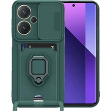 Ergün Collection Note 13 Pro Plus Kılıf Zuma Kartvizitli Yüzüklü - Yeşil