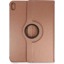 Ergün Collection Ipad 2022 10.9 (10.nesil) Kılıf 360 Tablet Deri Kılıf - Rose Gold