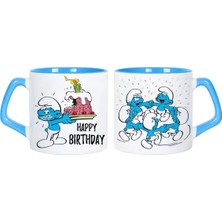 Ghostbastır Design Şirinler Doğum Günü Kupa Bardak | Tek Adet 0486