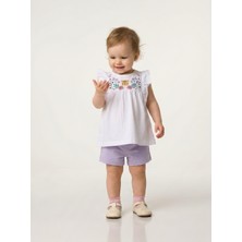 Nazar Baby Kız Bebek Baskılı Şortlu Takım