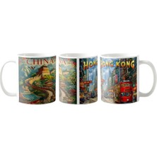 Ghostbastır Design Çin ve Hong Kong Kupa Bardak | Tek Adet K020