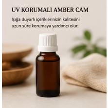 Kozpak 10 Adet Seyahat Boy Amber Cam Şişe Beyaz Içten Tapalı