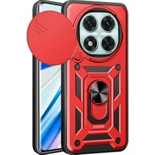 Ergün Collection Note 14 Pro 5g Kılıf Pars Lens Yüzüklü - Kırmızı