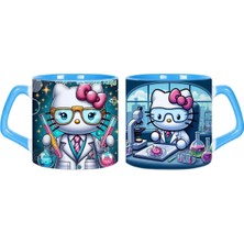 Ghostbastır Design Hello Kitty Bilim Insanı Kupa Bardak | Tek Adet 0217
