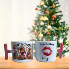 Ghostbastır Design Doğum Günü Öpücüklü Kupa Bardak | Tek Adet 0126