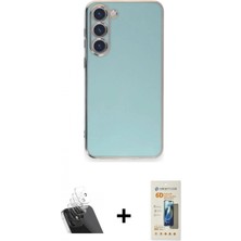 Marsilyan™- Galaxy S23 Plus Kılıf Yankı Serisi - Siyah 6d Mat Seramik Hayalet Nano Ekran Koruyucu + Kamera Lens Koruma Cam - Sf