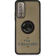 Ergün Collection Huawei P Smart 2021 Kılıf Montreal Yüzüklü Kapak - Siyah