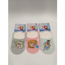 Çimpa Frozen 14452 Lisanslı Kız Çocuk Babet Çorap 3'lü