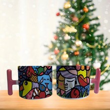 Ghostbastır Design Soyut Tablo Kupa Bardak | Tek Adet 0446