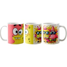 Ghostbastır Design Sünger Bob ve Patrick Kupa Bardak | Tek Adet K0129