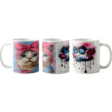 Ghostbastır Design Kedi Patisi Kupa Bardak | Tek Adet K073