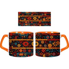 Ghostbastır Design Çiçekli Kupa Bardak | Tek Adet 0112