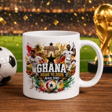 Bk Gift Gana Taraftar Temalı 2026 Dünya Kupası Tasarımlı Beyaz Kupa Bardak