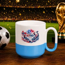 Bk Gift Norveç Taraftar Temalı 2026 Dünya Kupası Tasarımlı Mavi Joyful Kupa Bardak