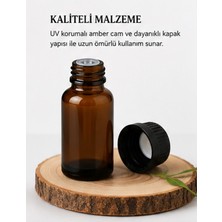 Kozpak 10 Adet Amber Cam Şişe Siyah Içten Tapalı