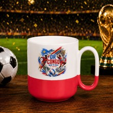 Bk Gift Kongo Taraftar Temalı 2026 Dünya Kupası Tasarımlı Kırmızı Joyful Kupa Bardak