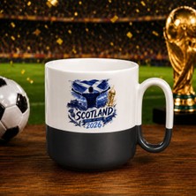 Bk Gift Iskoçya Taraftar Temalı 2026 Dünya Kupası Tasarımlı Siyah Joyful Kupa Bardak