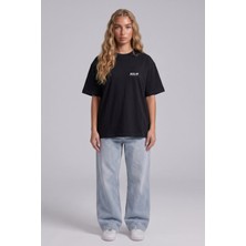 Backlain Mod Style Unisex Oversize Baskılı Tişört %100 Pamuk Günlük Stil